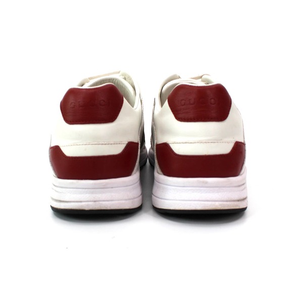 Gucci Miro Soft Rosso GG Red White Leather Low Top Sneakers 39 Logo Running Shoe - Picture 6 of 8